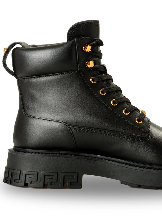 Versace Men\'s Black Leather Lace Up Boots Shoes US 9 IT 42 main image 6
